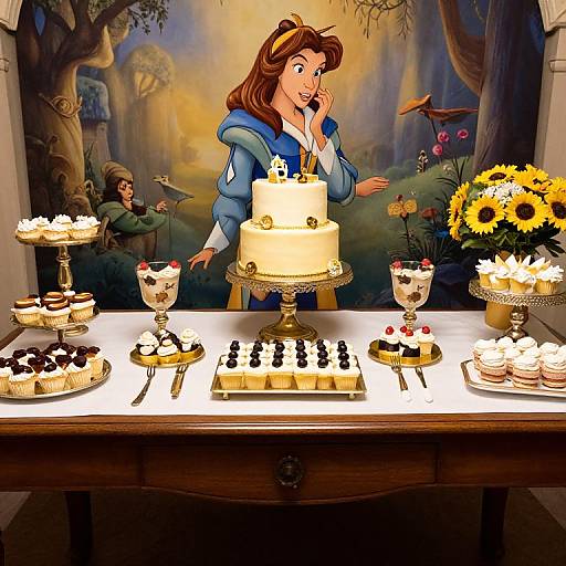 Beauty and the Beast Dessert Table