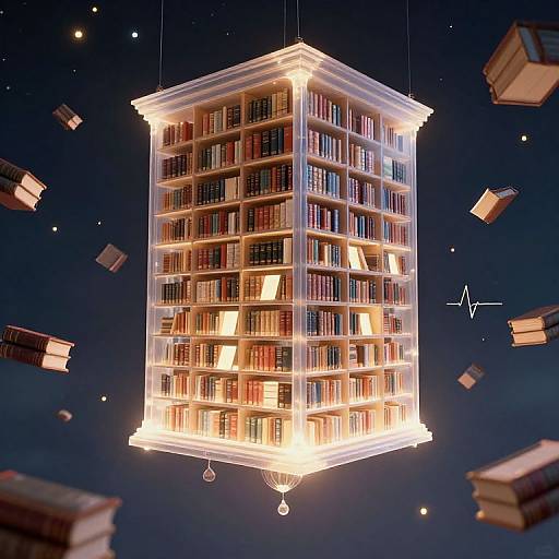 Glowing Upside-Down Sky Library