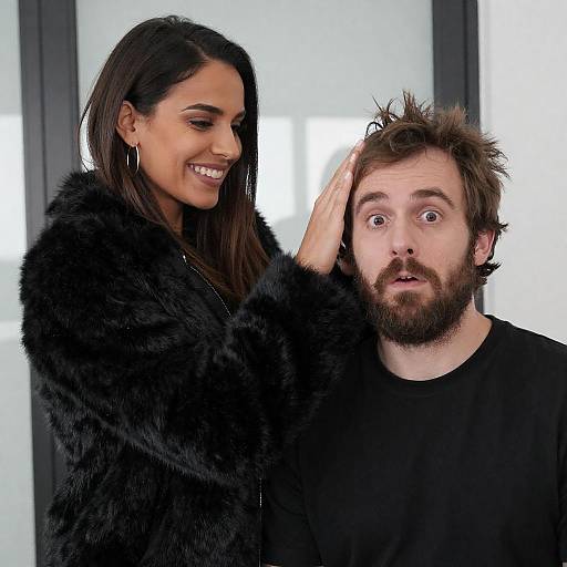 Playful Indoor Portrait of a Couple