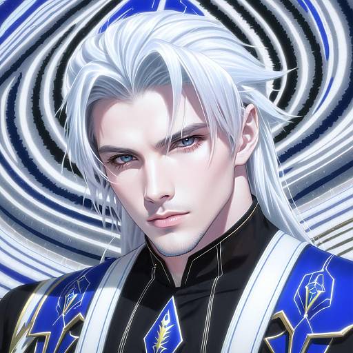 Illustration of Estinien varlineau, final fantasy in the style of Tk8d32