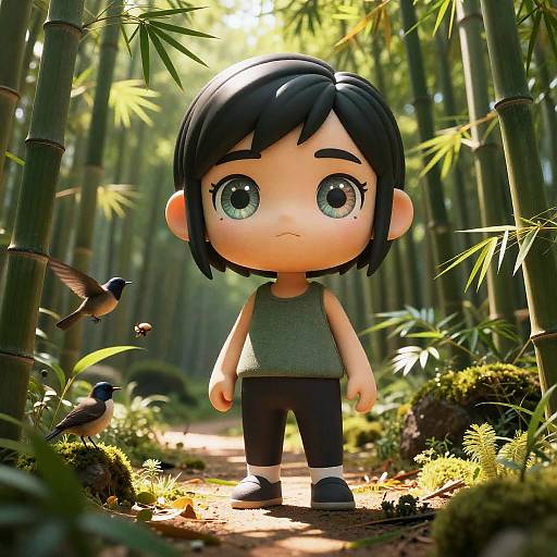 Cyberforest Netrunner in Bamboo Light