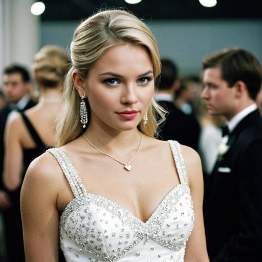 Elegant Solo Portrait in Blurry Background