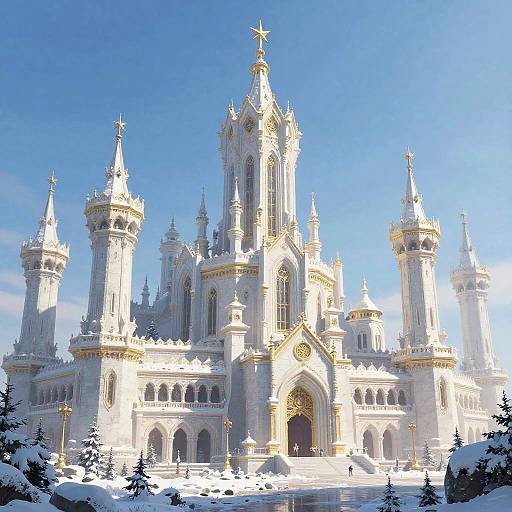 Snowy Fantasy City of Mages