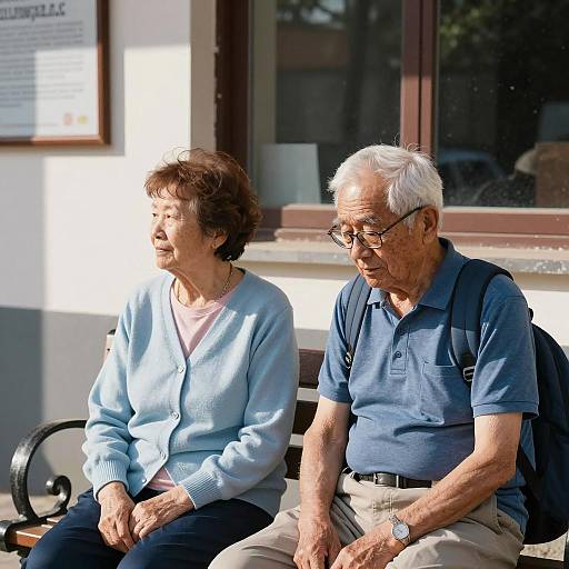 Elderly Companions Enjoying a Sunny Day