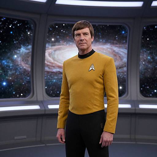 Confident Star Trek Captain on Deck