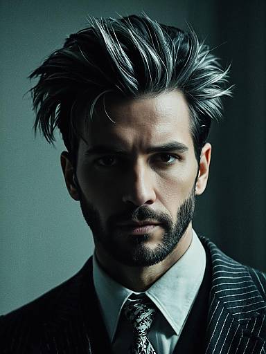 Cinematic Portrait of Edgar Cut Hairstyle Man
