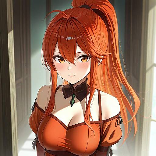 Illustration of Anna (fire emblem), fire emblem in the style of Hidulume