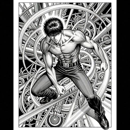 Iridescent Noir: Bold Hero Poster