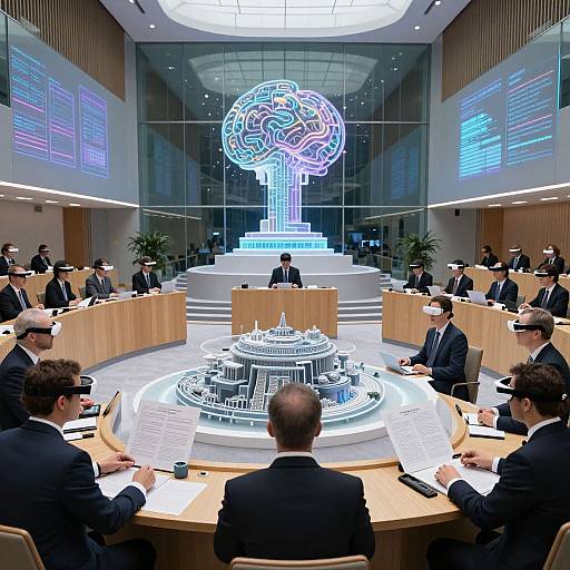 Futuristic AI-Powered Legislative Hub