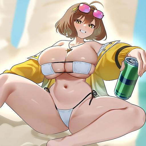 Illustration of Anis (sparkling summer) (nikke), goddess of victory: nikke in the style of Nia (nia4294)