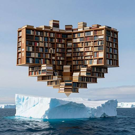 Surreal Floating Library Iceberg