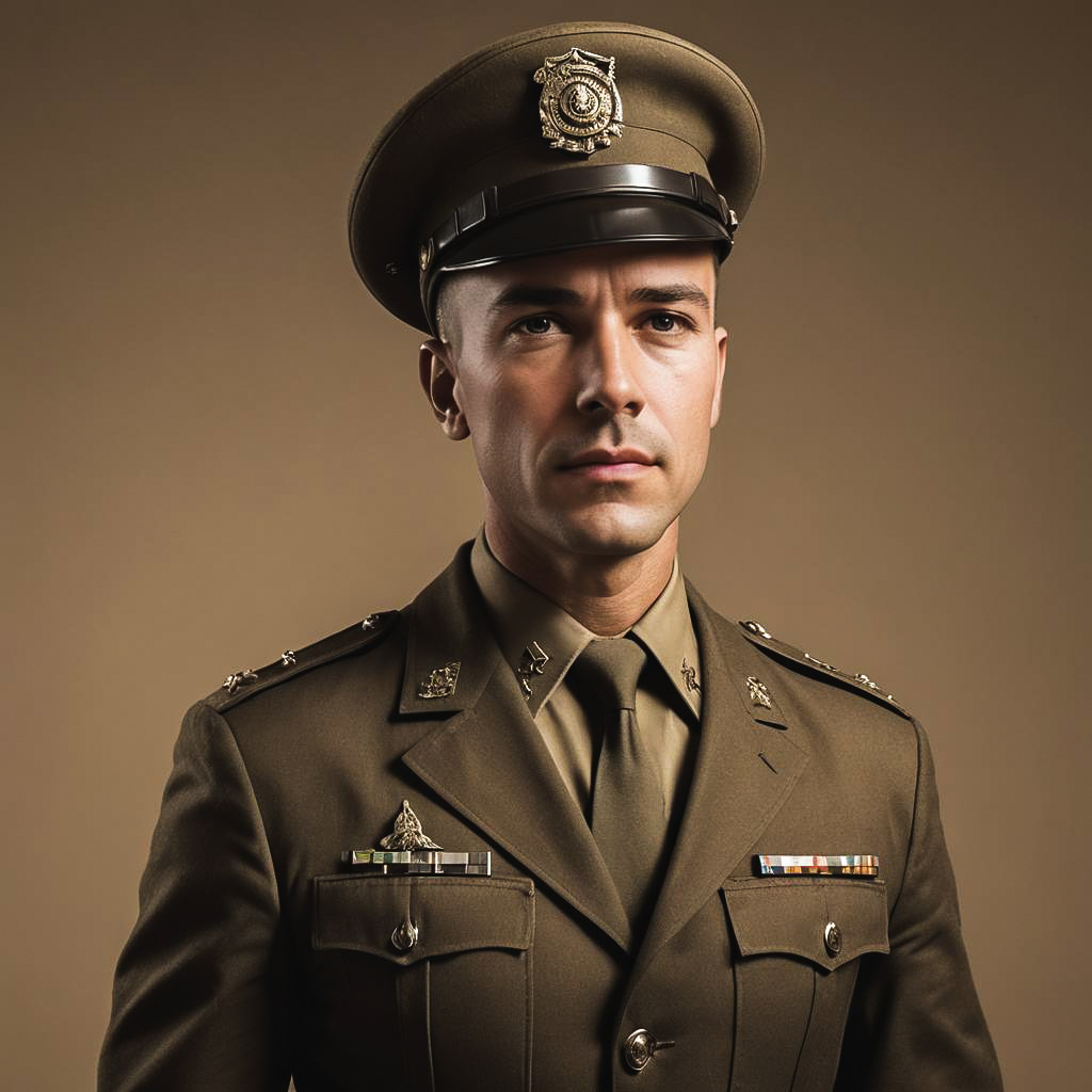 Dynamic Military Portrait with Instructor