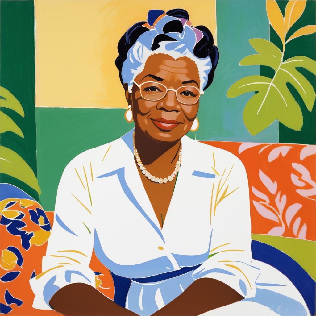 Serene Portrait of Maya Angelou by Matisse