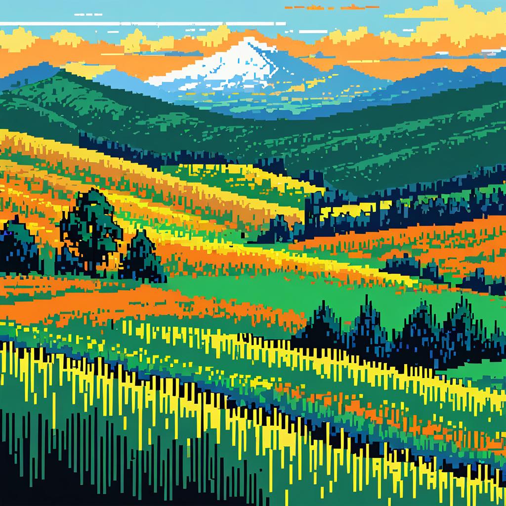 Pixel Art Tallgrass Plains in Sunshine