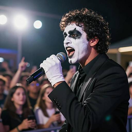 Dynamic Performer Shouting on Stage