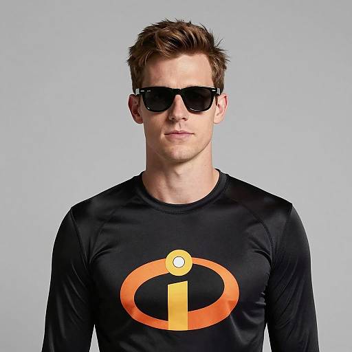 Adult Male in Incredibles Costume Shirt