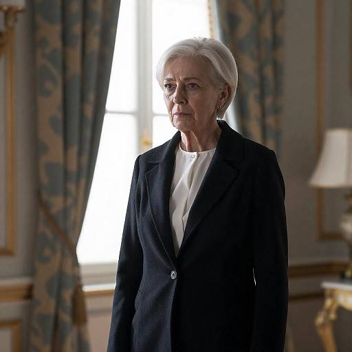 Middle-Aged Woman in Ornate Room