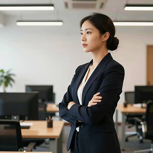 Confident Businesswoman Side Profile