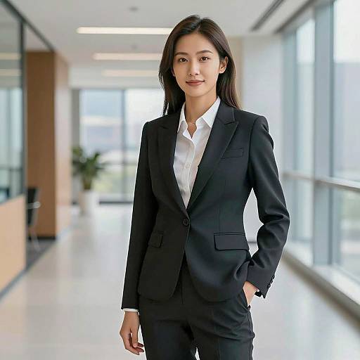 Confident Female Lawyer in Modern Office