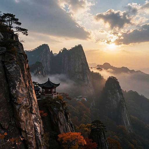 Dramatic Mountain Dawn Landscape