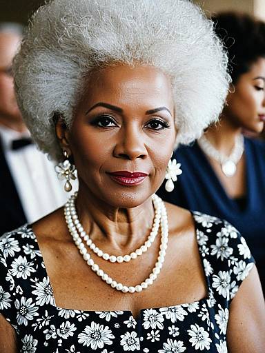 Elegant Older Lady Wedding Guest