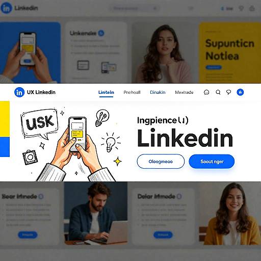 UX LinkedIn Banner with Sketches and Mockups