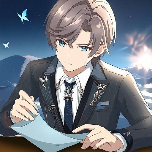 Illustration of Artem wing (tears of themis), tears of themis in the style of Nagineko