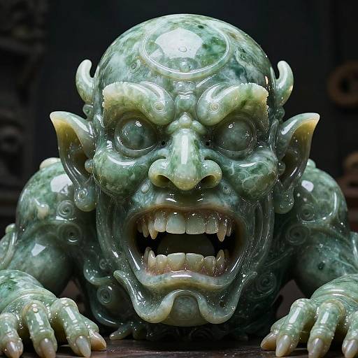 Grotesque Jade Humanoid Creature