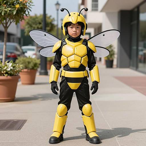 Child in Realistic Bumblebee Costume