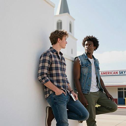 Casual Moment Under American Sky