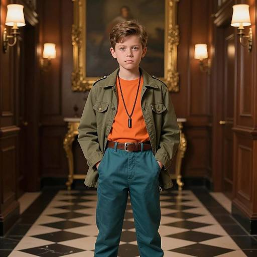 1960s Retro Portrait of Young Boy