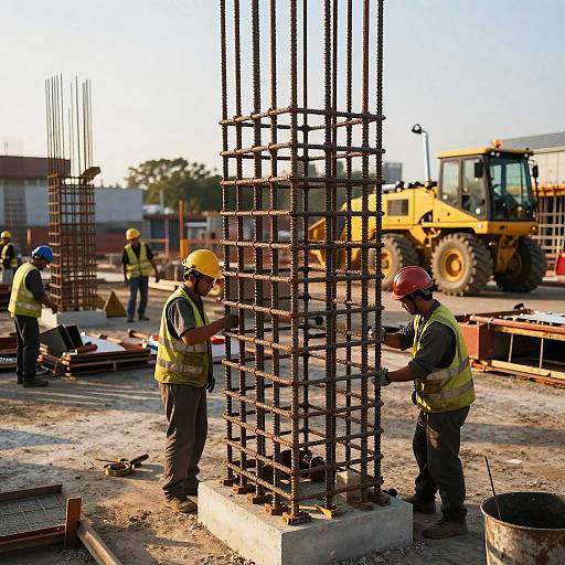 Rebar Assembly at Golden Hour Construction