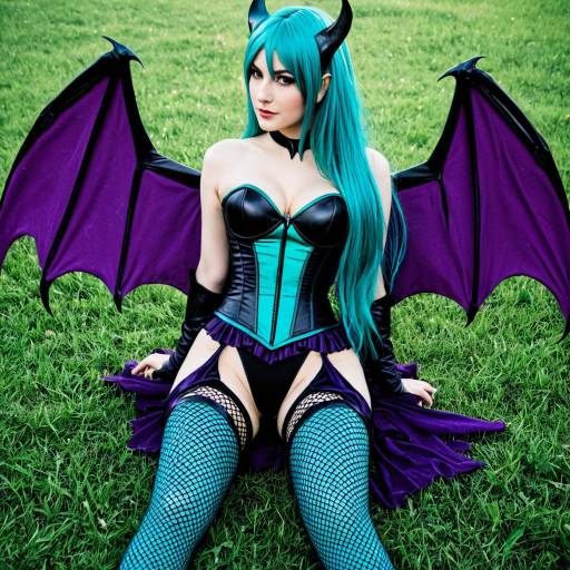 Seductive Morrigan Aensland Cosplay Creation