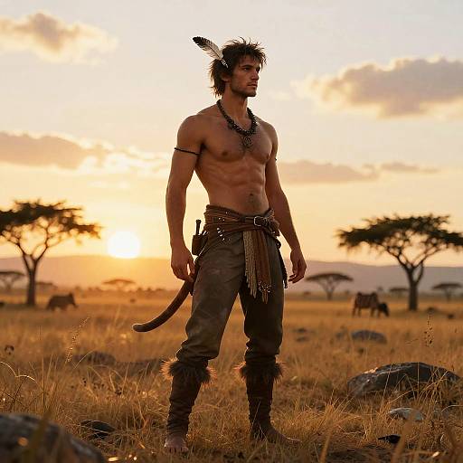 Savannah Beastmaster at Sunset