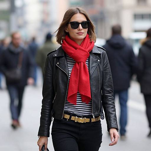 Confident Woman Walking Milan Street Style