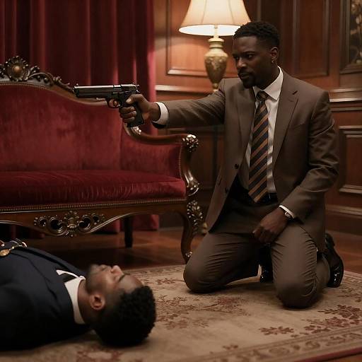 Intense Standoff in Luxurious Setting