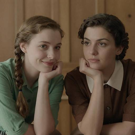 Charming Vintage Portrait of Two Women