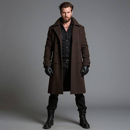 Portrait of Rugged Bearded Man