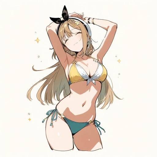 Pastel Swimsuit Sketch of Atelier Ryza Girl