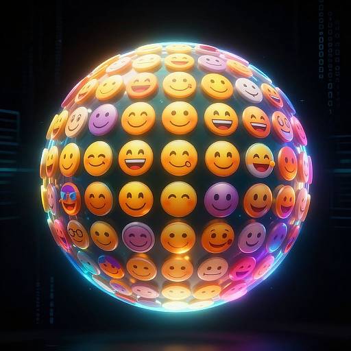 Glowing Emoji AI Generator Orb