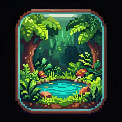 Hand-Drawn Sensor Pixelart Cavern