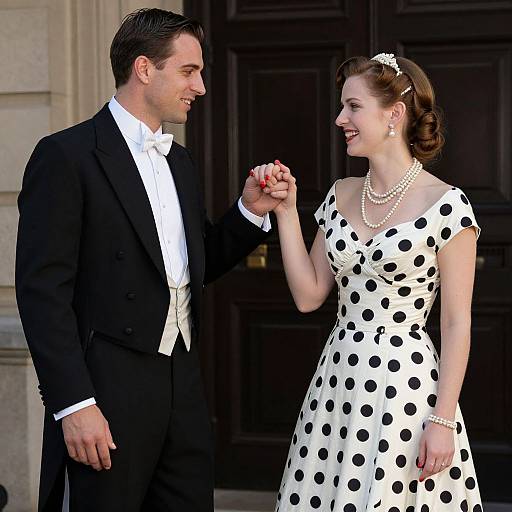 Elegant Couple Sharing Joyful Moment