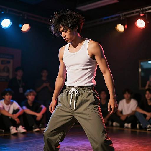 Male Dancer with Messy Hair Style
