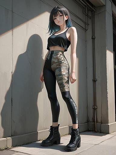 Urban Casual Woman Full-Body Portrait