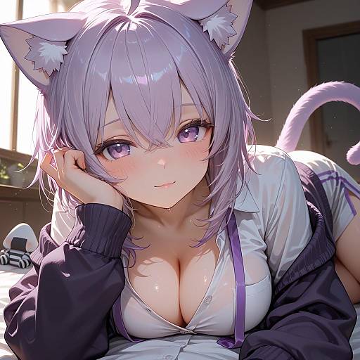 Illustration of Onigirya (nekomata okayu), hololive in the style of Minosu