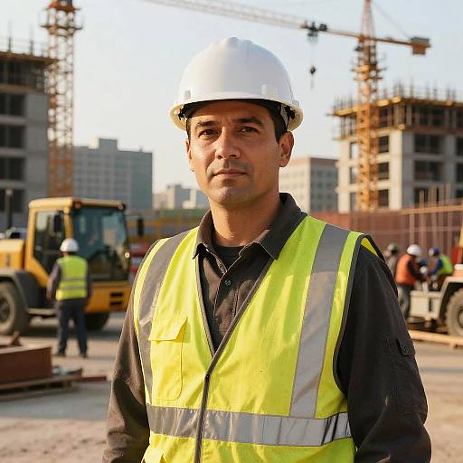 Photorealistic Urban Contractor at Golden Hour