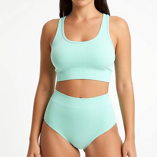 Minimalist Mint Green Sportswear Woman