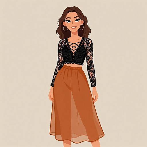 Bohemian Chic Woman Smiling Portrait