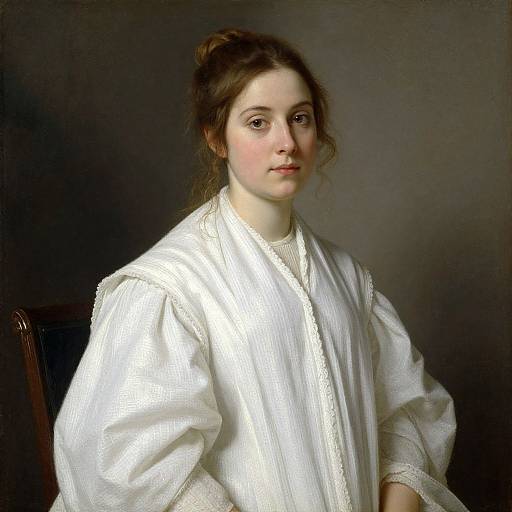 Elegant Portrait of Woman in White
