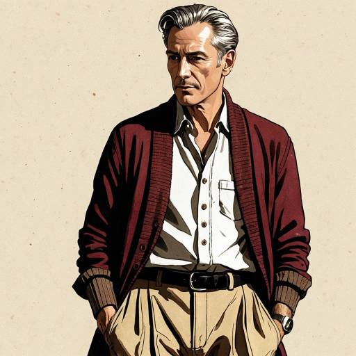 Graphic Novel Style Middle-Aged Man Portrait